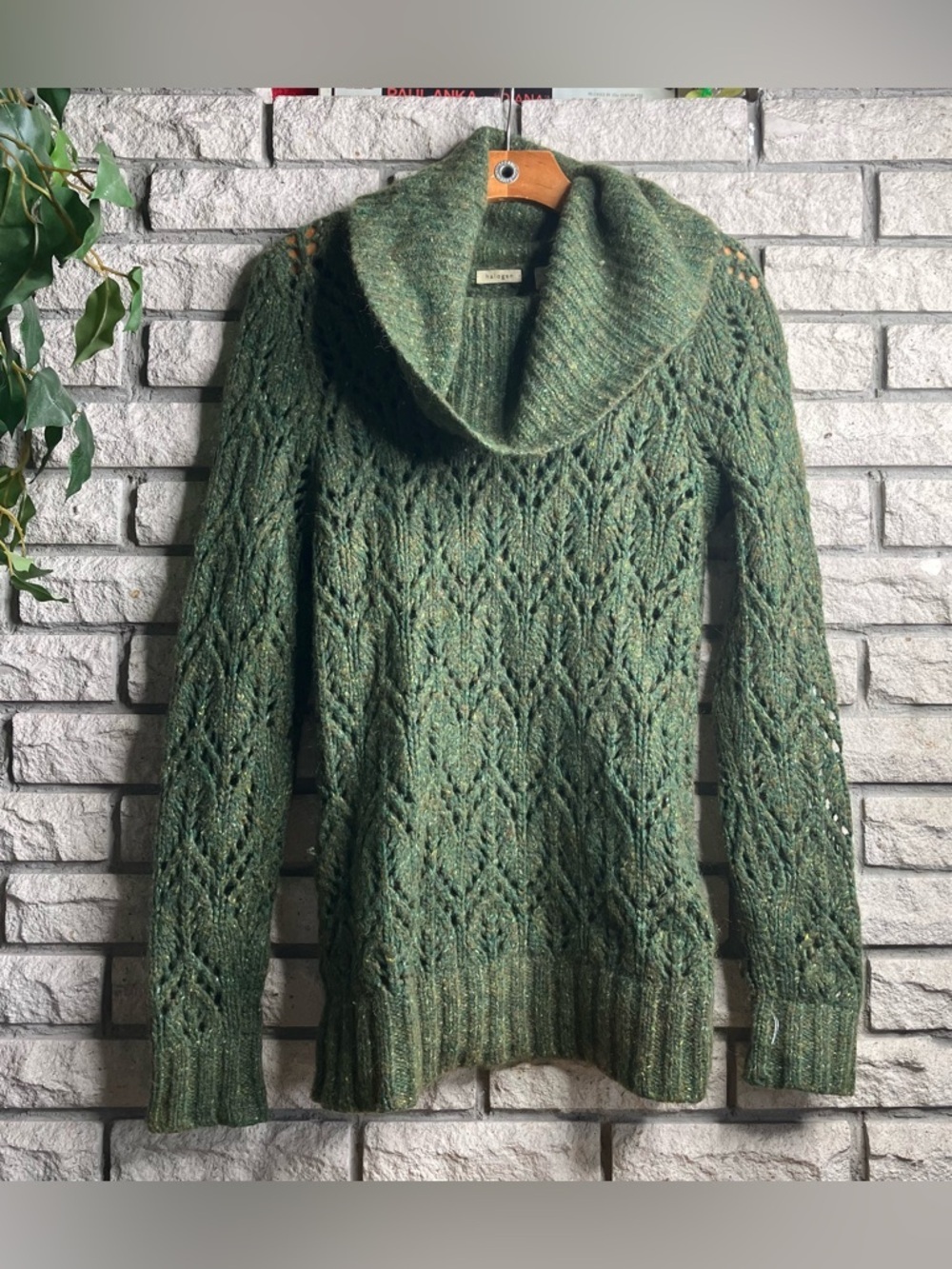 Vintage Halogen Wool & Kid Mohair Blend Cowlneck Sweater